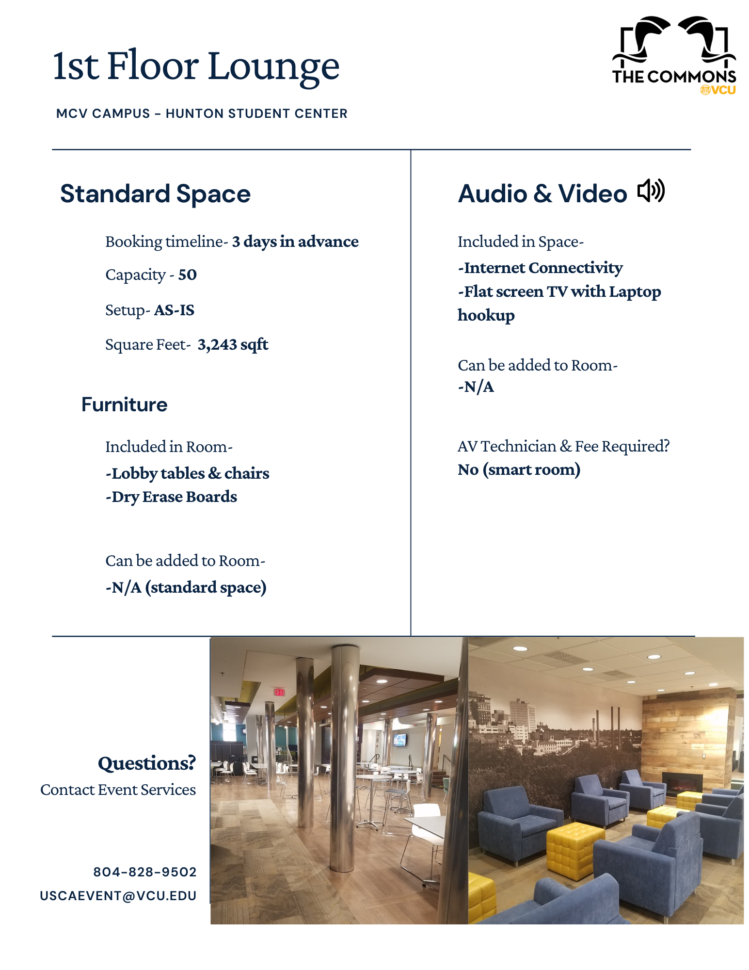 Hunton 1st Floor Lounge diagram