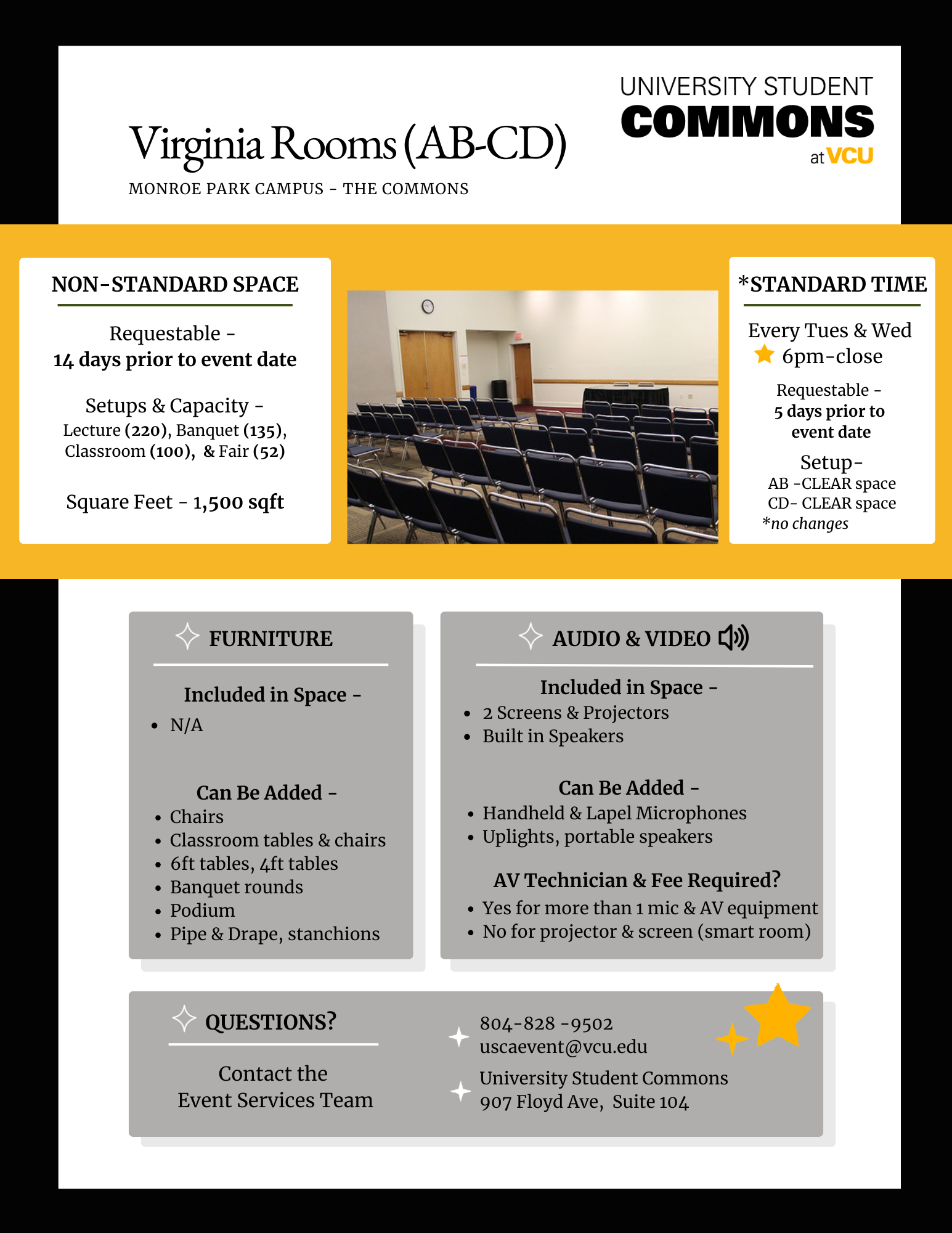 Virginia Rooms  - Description & Diagram