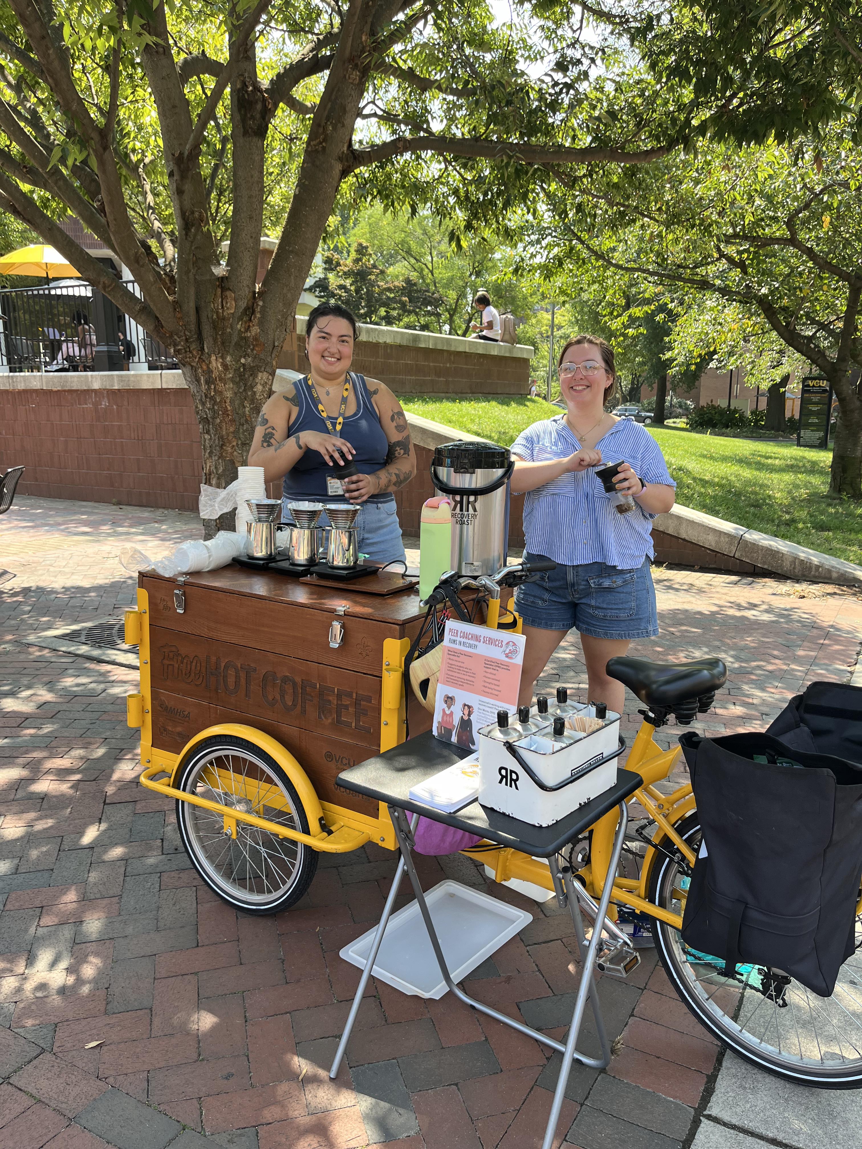 Weeks of Welcome 2024 Students at Coffee Cart