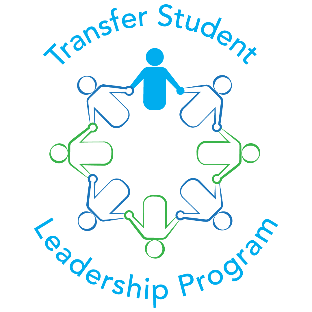 Transfer Student Leadership Program with people icons linking arms