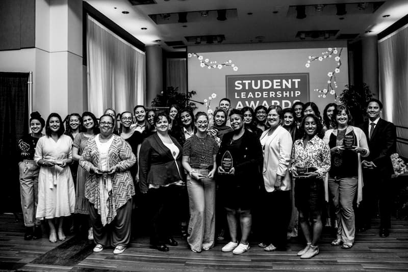 A group of students at the Student Leadership Awards