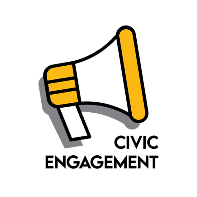 Civic Engagement megaphone icon