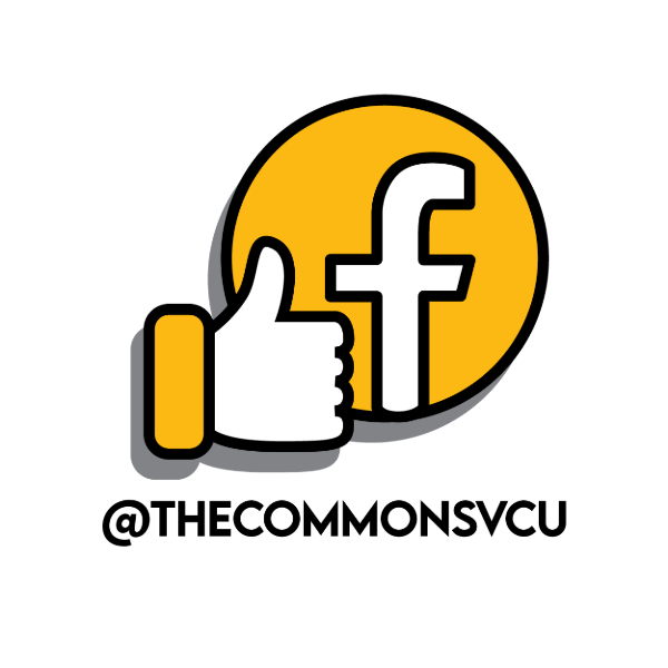 Facebook and thumbs up icon @thecommonsvcu